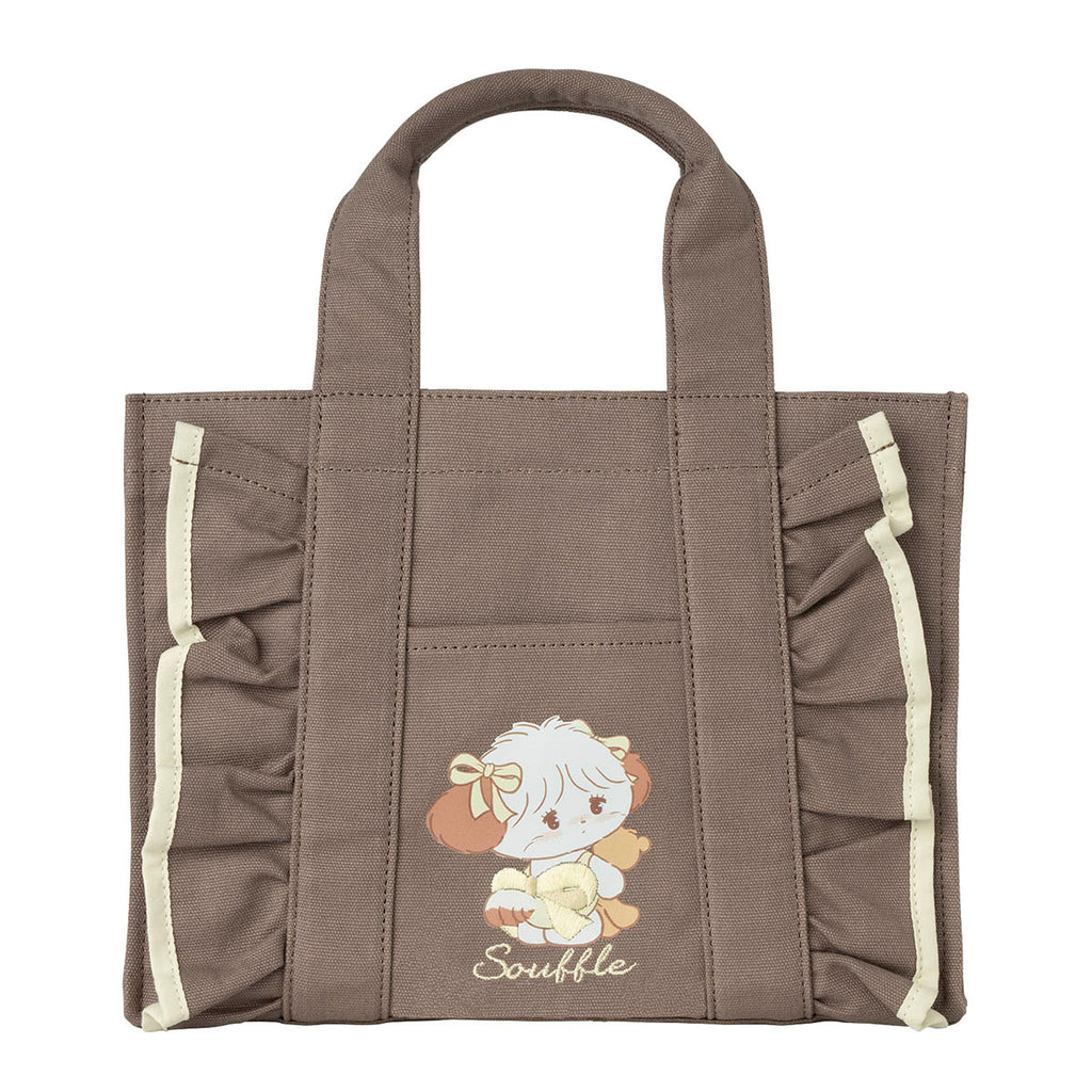 Lil ala mode フリル付きミニキャンバストート（スフレ）