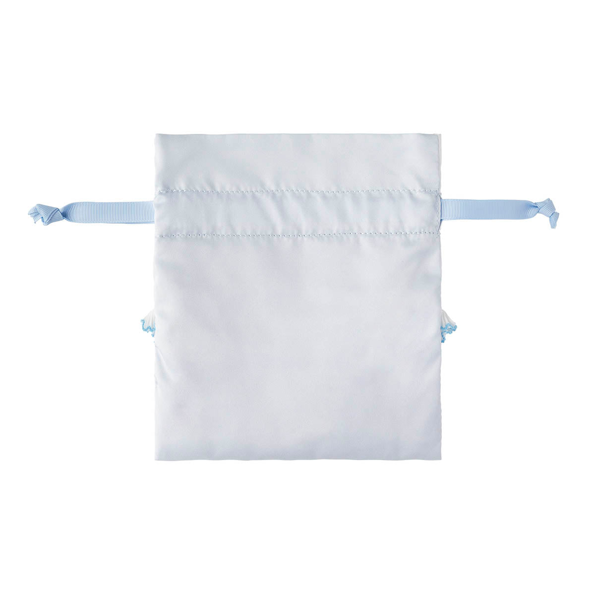 Lil ala mode ほどよいサイズのレース付き巾着（ラテ）