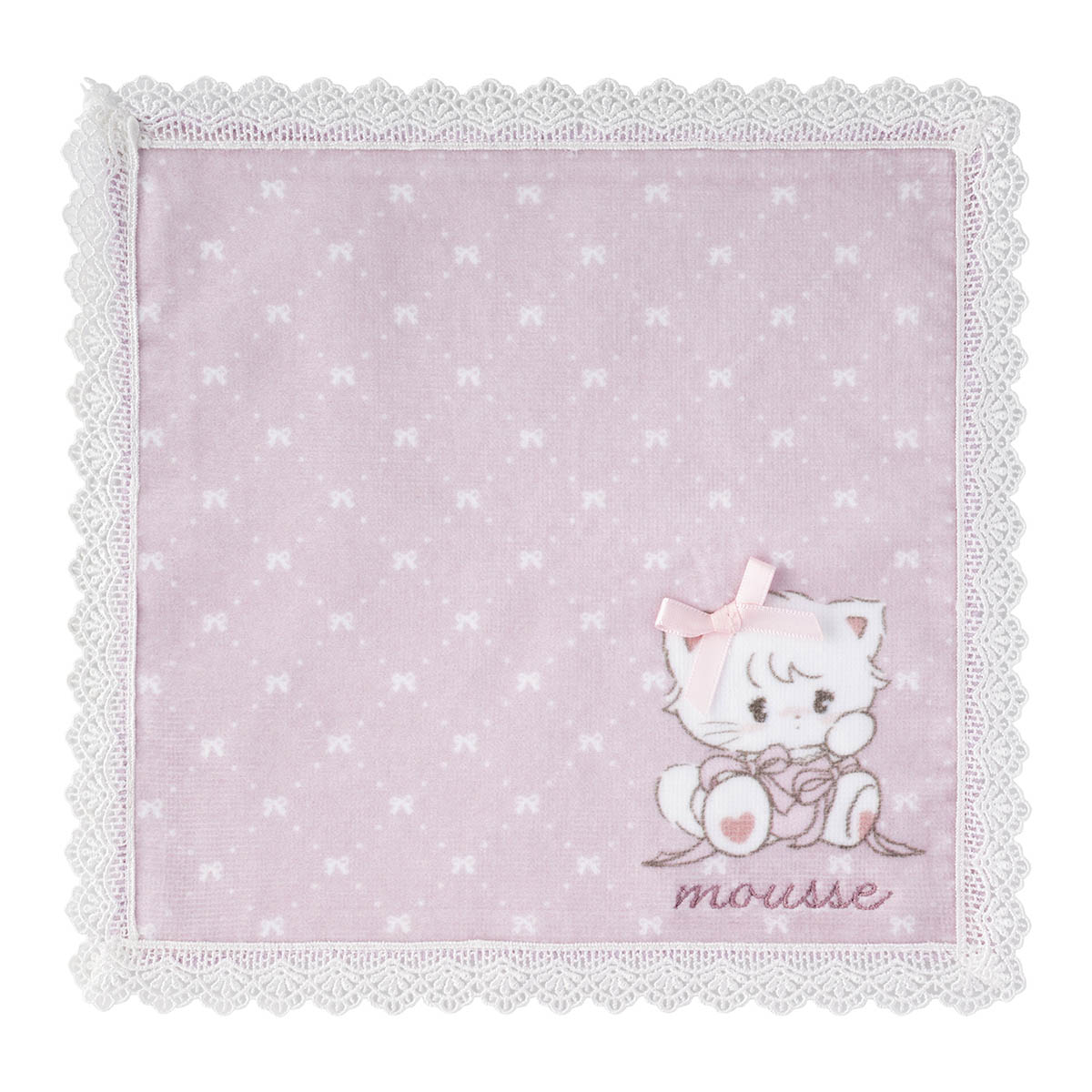 Lil ala mode レース付きハンドタオル（ムース）