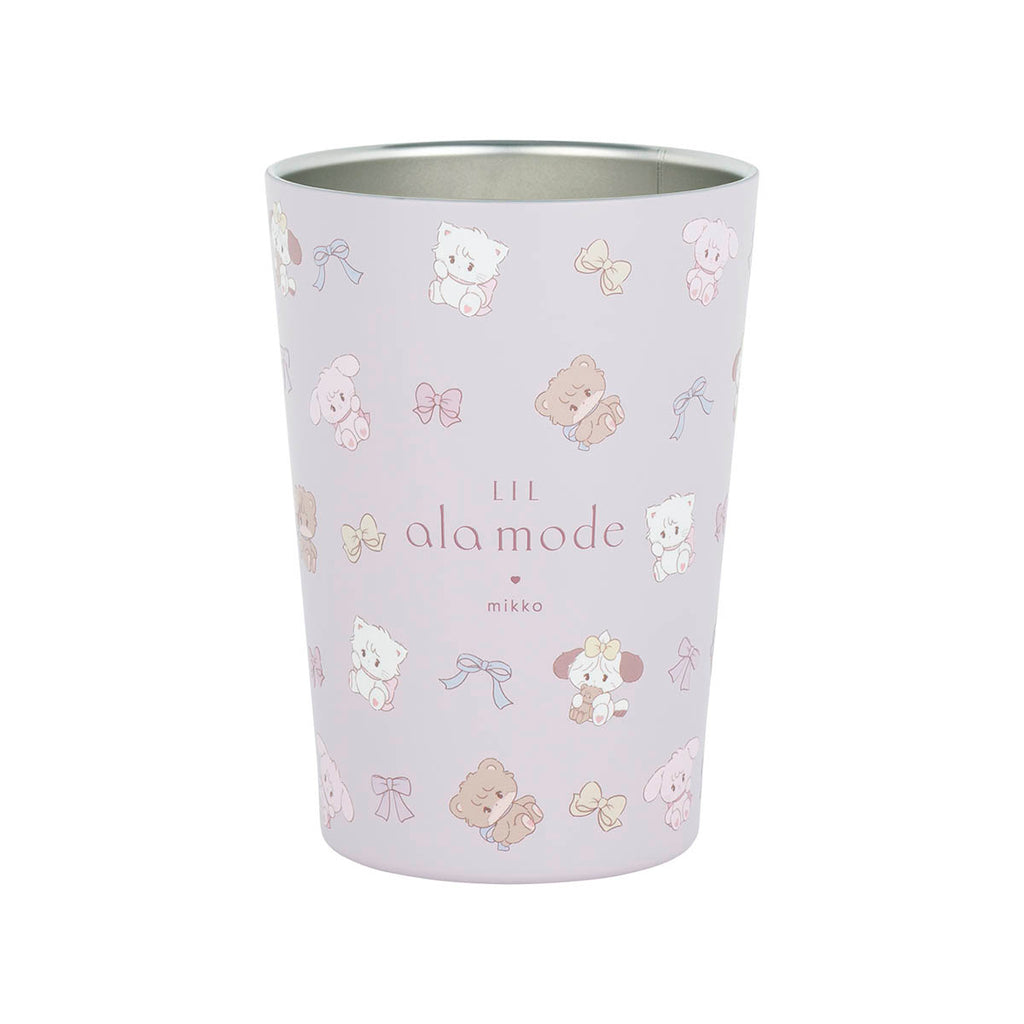 Lil ala mode コンビニドリンクも入る保冷・保温タンブラー（パステルリボン）