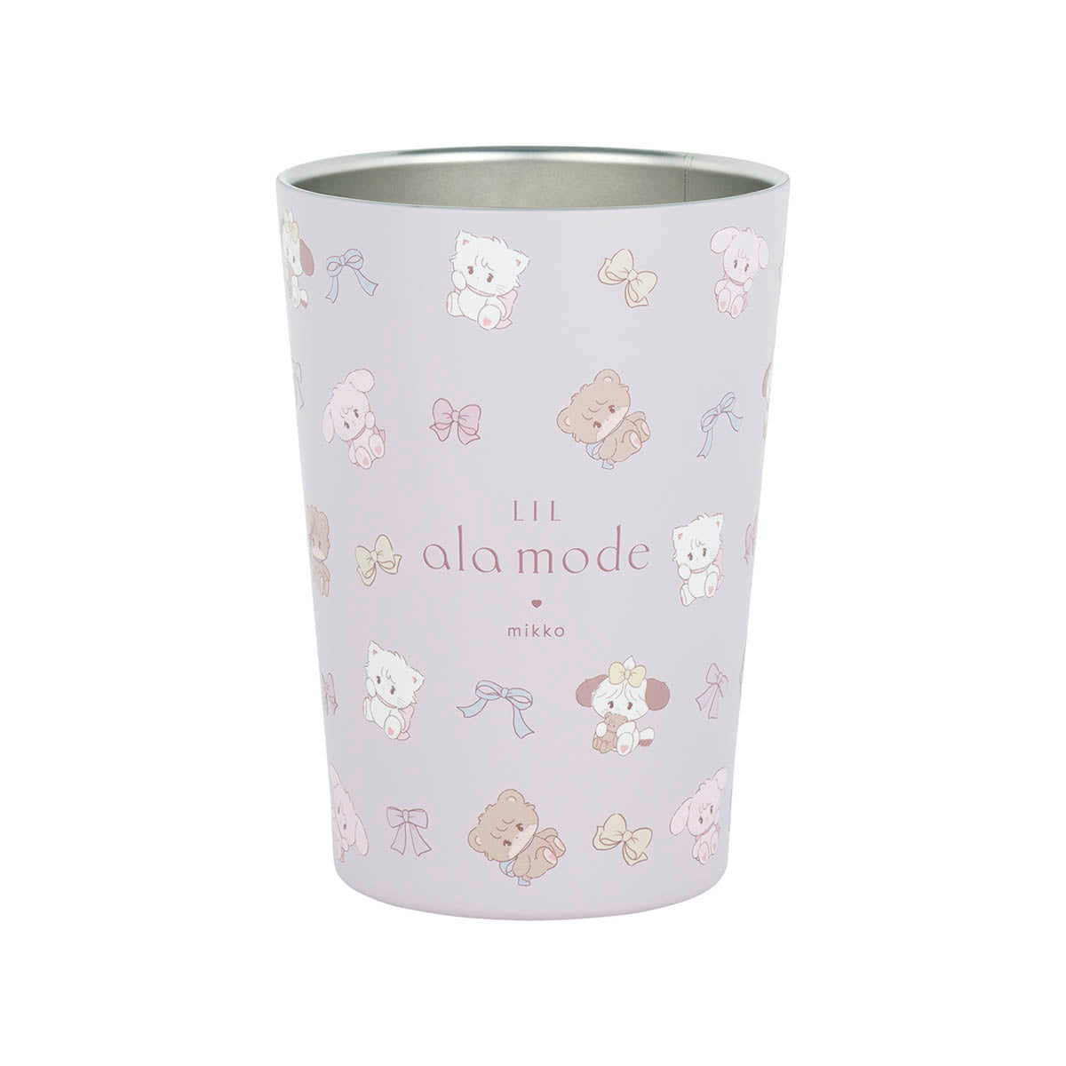 Lil ala mode コンビニドリンクも入る保冷・保温タンブラー（パステルリボン）