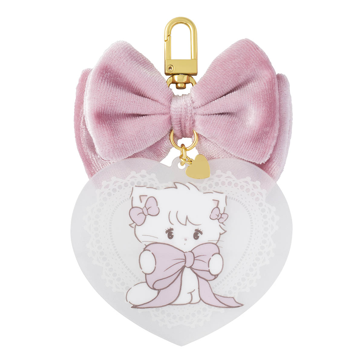 Lil ala mode ベロアリボン付きアクリルキーホルダー（ムース）