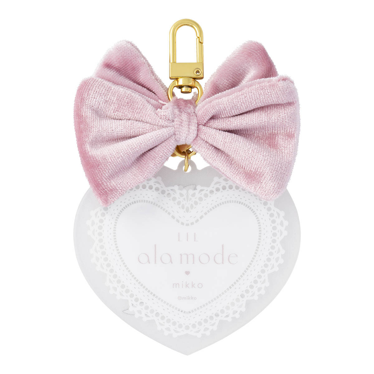 Lil ala mode ベロアリボン付きアクリルキーホルダー（ムース）