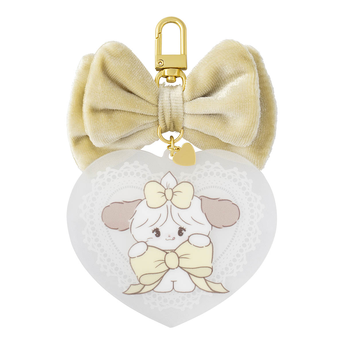 Lil ala mode ベロアリボン付きアクリルキーホルダー（スフレ）