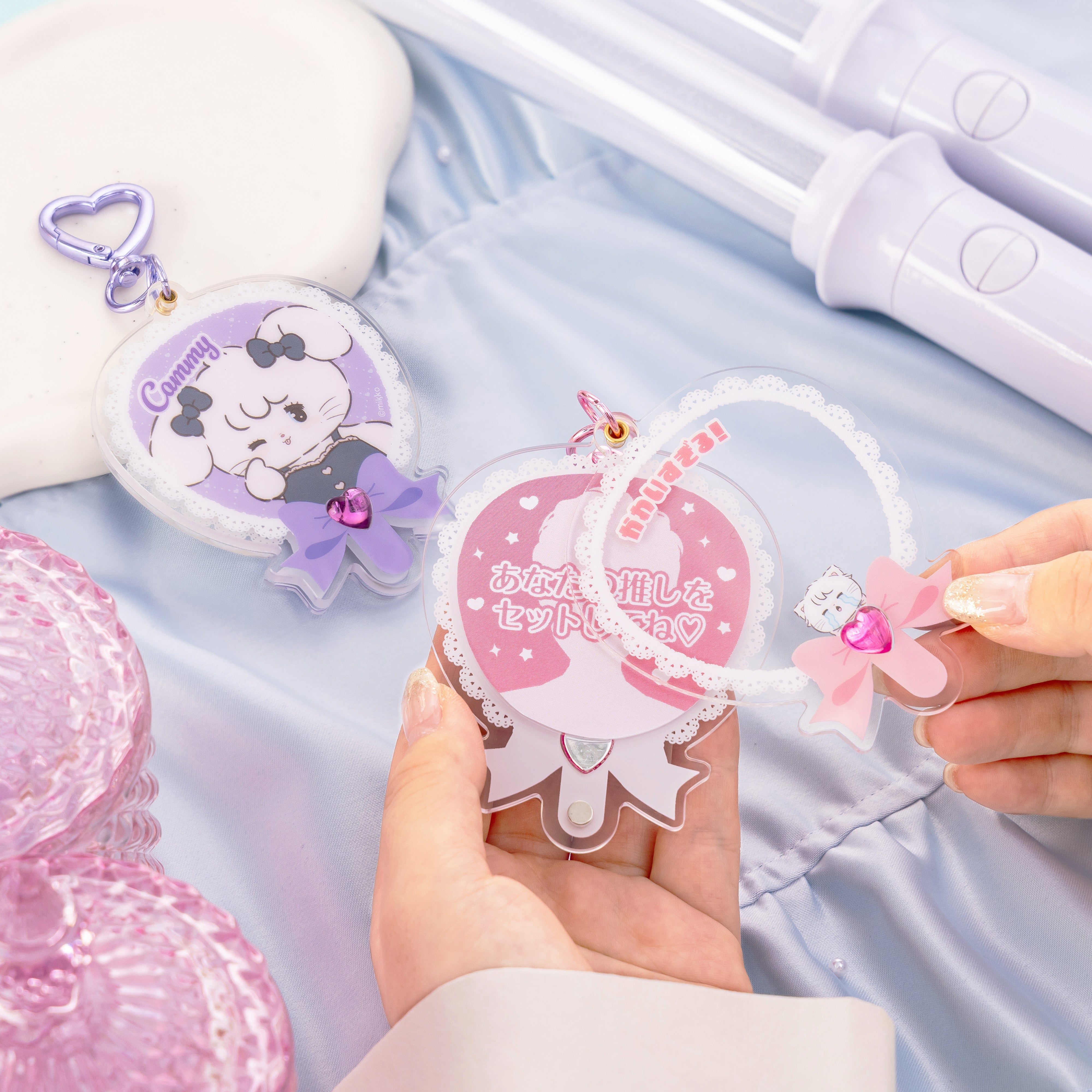 Lil ala mode うちわ型♡スライドフォトキーホルダー（ムース） – Lil