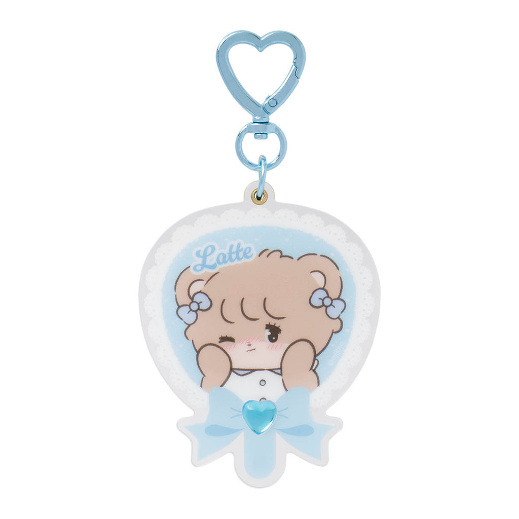 Lil ala mode うちわ型♡スライドフォトキーホルダー（ラテ）