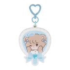 Lil ala mode うちわ型♡スライドフォトキーホルダー（ラテ）