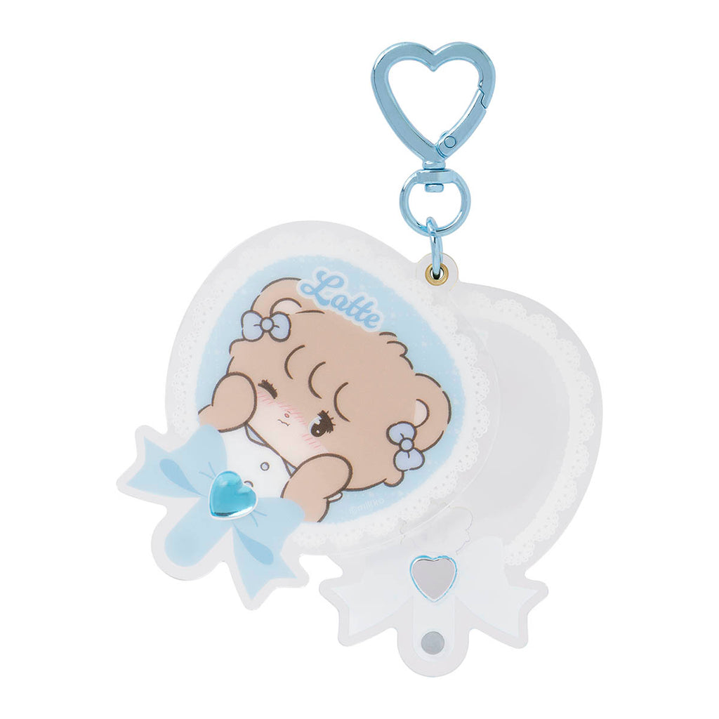 Lil ala mode うちわ型♡スライドフォトキーホルダー（ラテ）