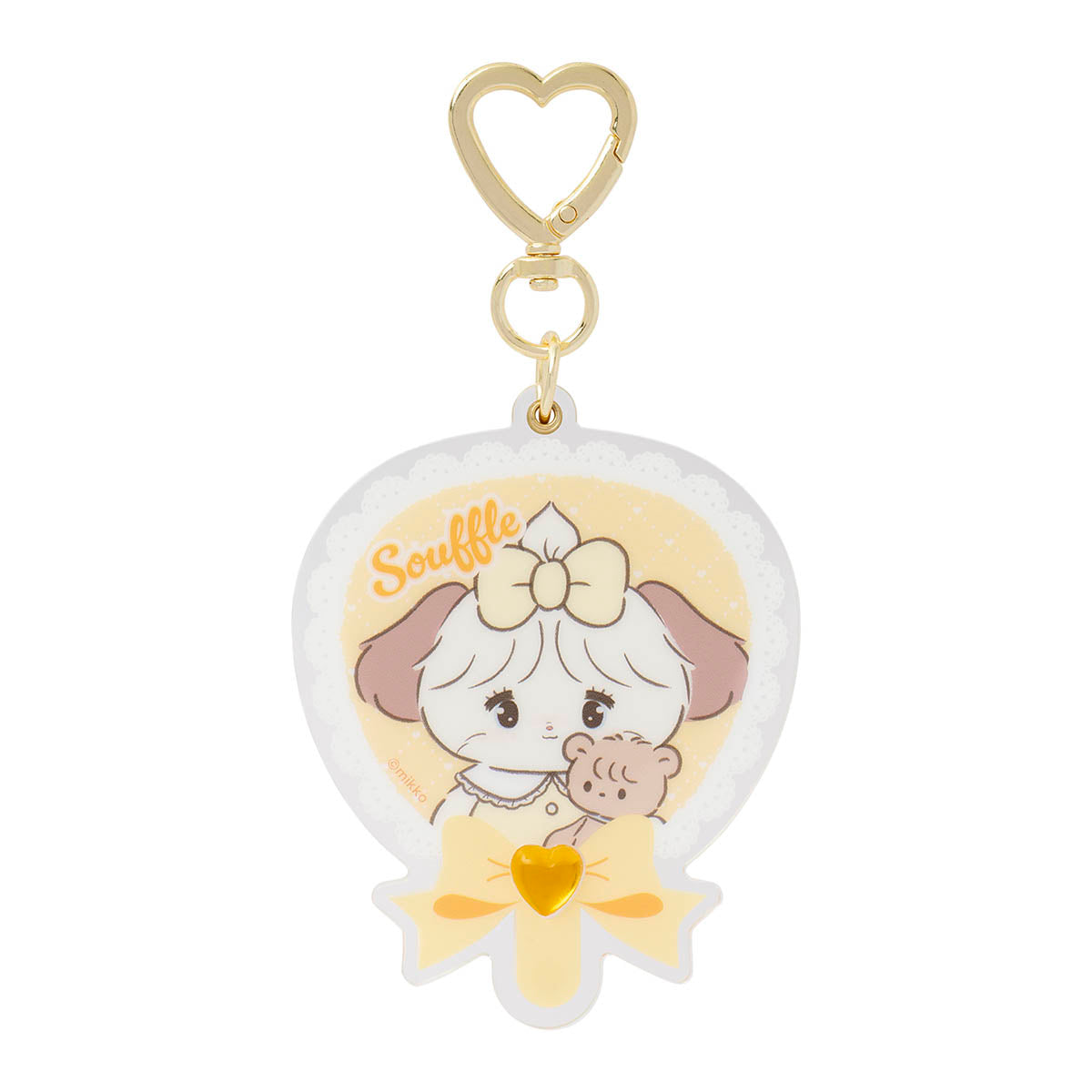 Lil ala mode うちわ型♡スライドフォトキーホルダー（スフレ）