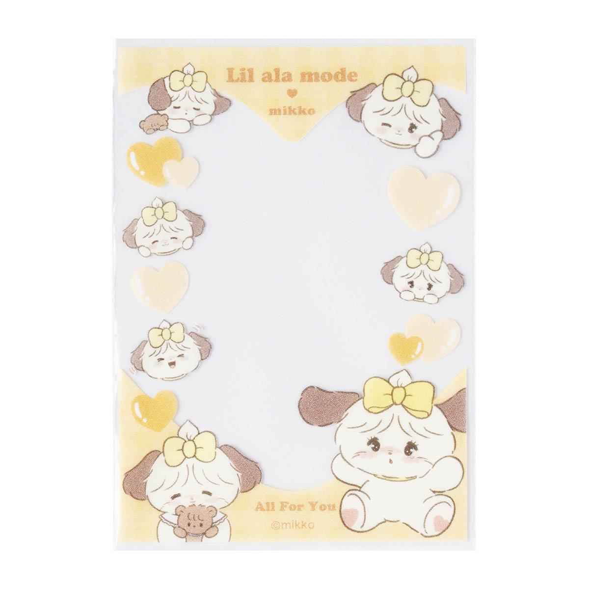 Lil ala mode ミニフォトが入るサイズのクリアスリーブ（スフレ