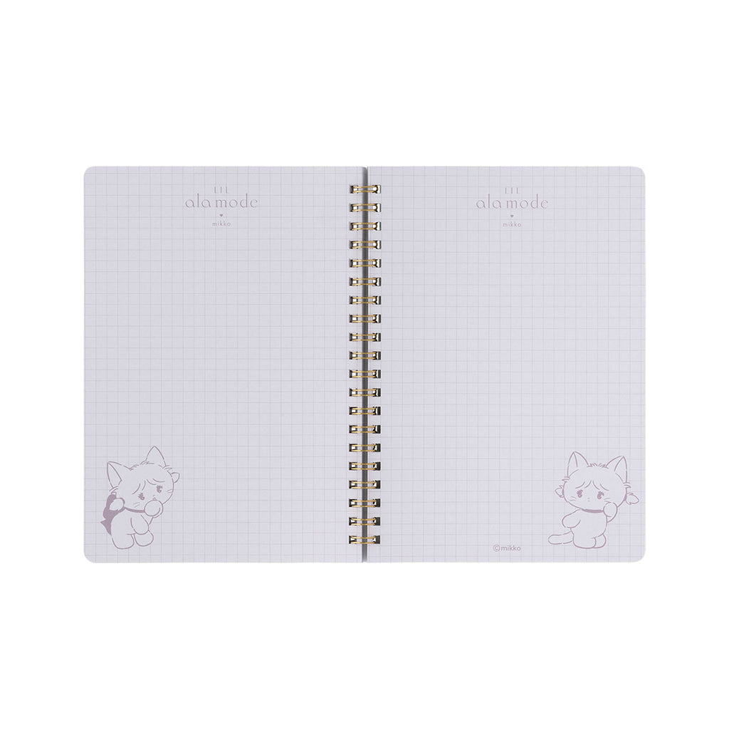 Lil ala mode ロゴ箔押しB6サイズリングノート（クール）