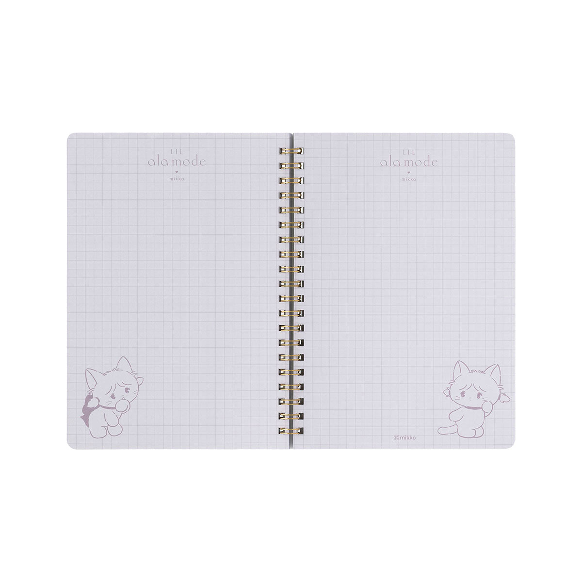 Lil ala mode ロゴ箔押しB6サイズリングノート（クール）