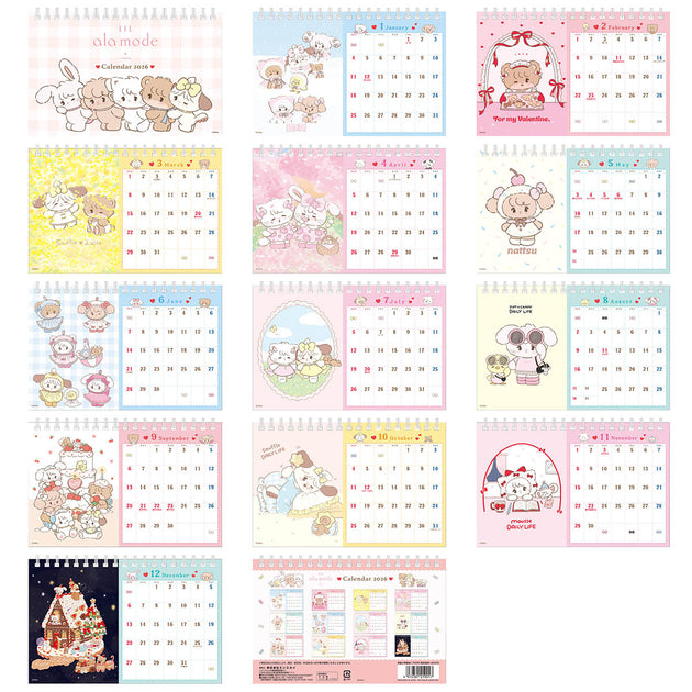 Lil ala mode 2026年 卓上カレンダー – Lil ala mode store