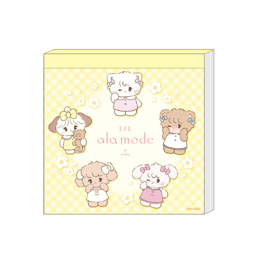 Lil ala mode スクエアメモ（イエロー）