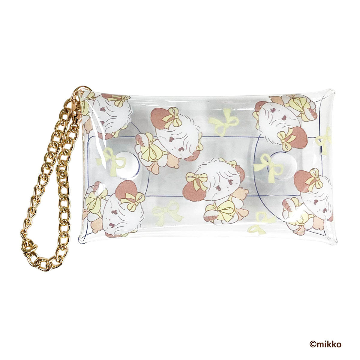 Lil ala mode チェーン付きクリアマルチケースS（スフレ）