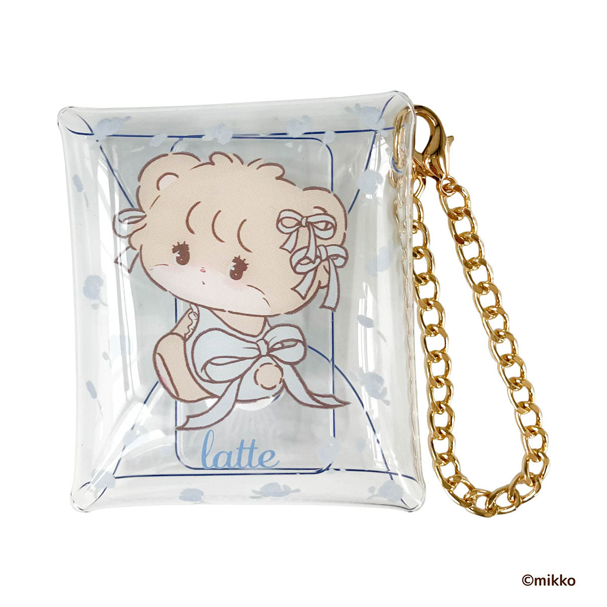 Lil ala mode チェーン付きクリアマルチケースSS（ラテ）