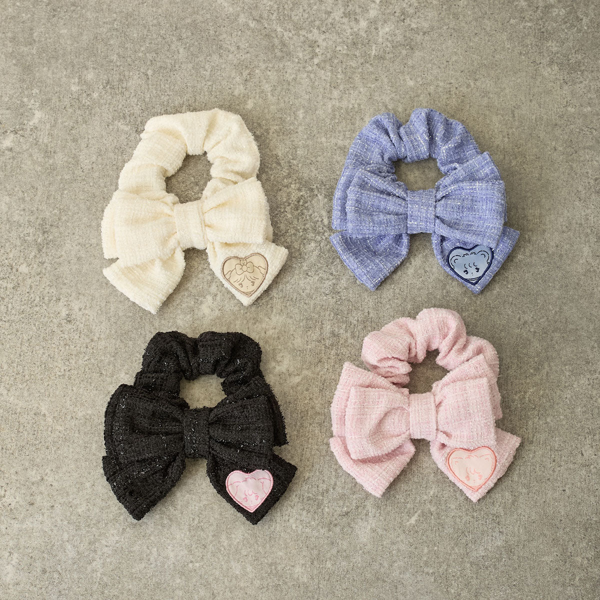 Lil ala mode ツイードシュシュ ムース ピンク – Lil ala mode store